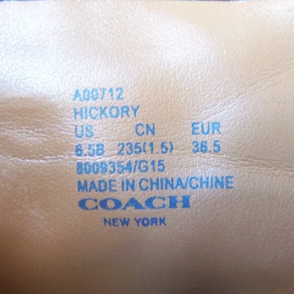 Coach Hickory Calf Leather Studded Ankle Booties Brown sz 6.5 - Picture 11 of 14